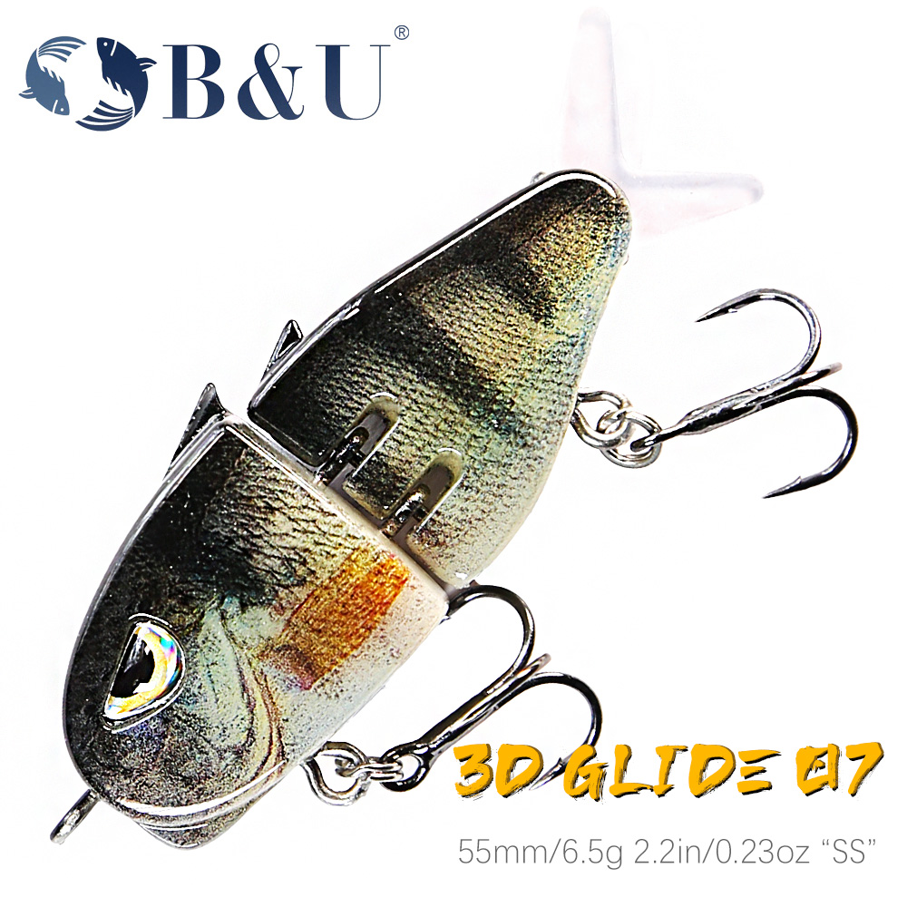 Fishing Lure Popper - B&U Slow Sinking Fishing Lure 55mm