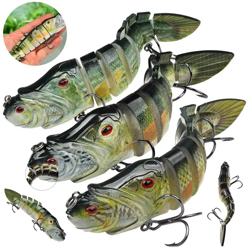 Fishing Lure Soft Plastic - 8-Joint Lifelike Lure 8-Segment Loach Soft
