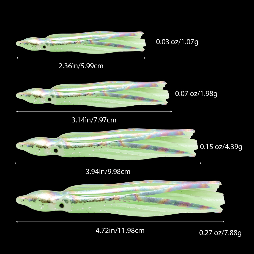 10 Pcs Soft Light Octopus Squi - Fishing Lure Buzzbait 评论和价格