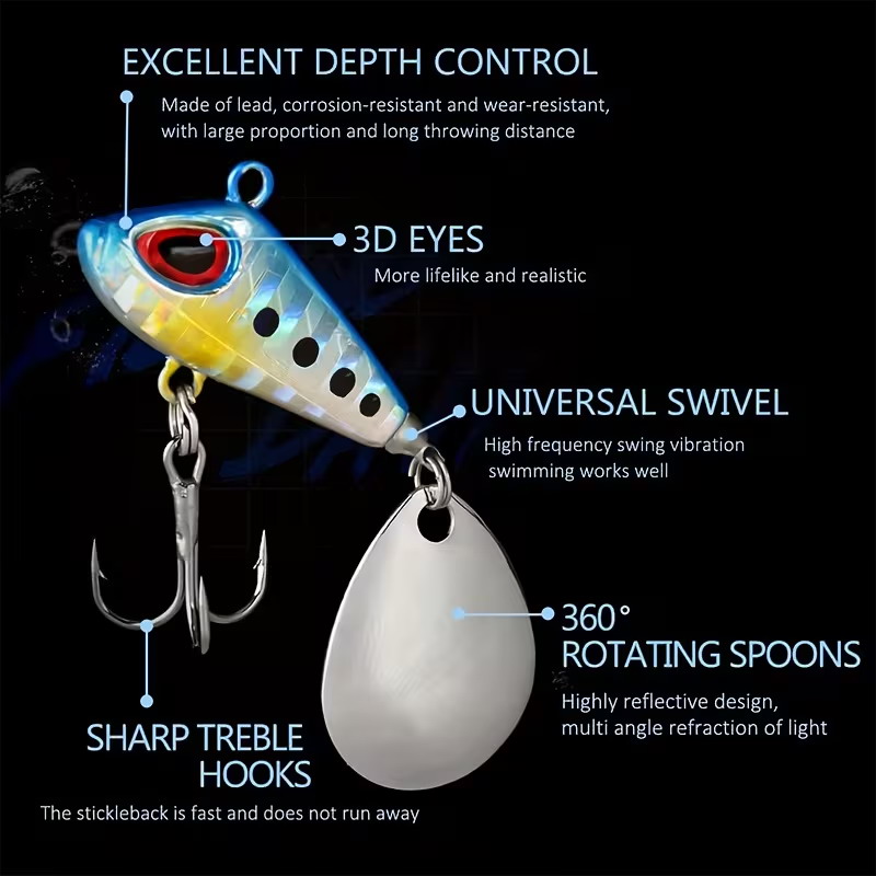 5/6pcs Mini VIB With Spoon Fis - Fishing Lure Crankbait 评论和价格