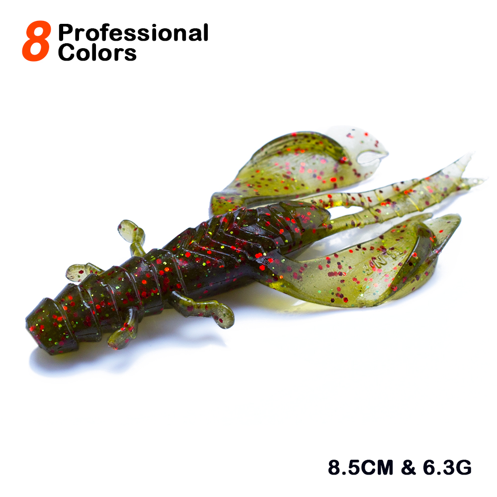 4/8pcs 80mm/6.5g Soft Silicon  - Fishing Lure Soft Plastic 评论和价格