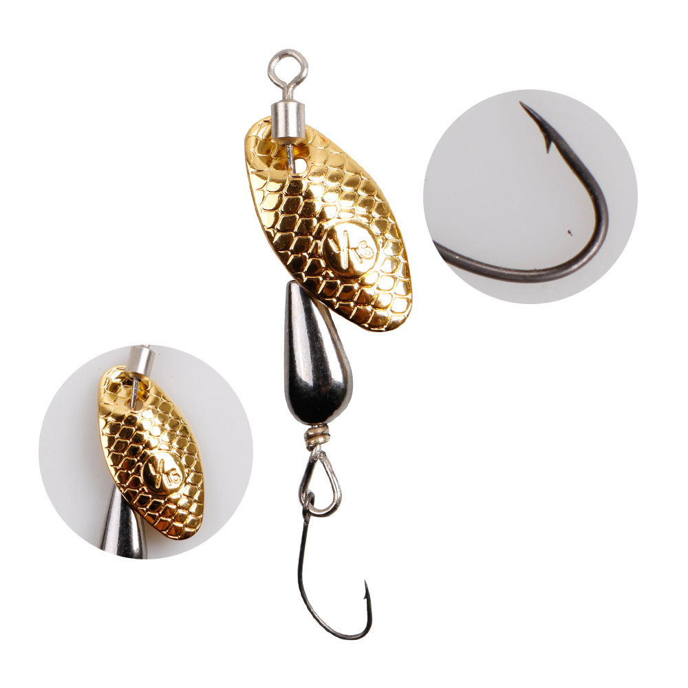 2Pcs Spinner Spoon Metal Bait  - Fishing Lure Soft Plastic 评论和价格