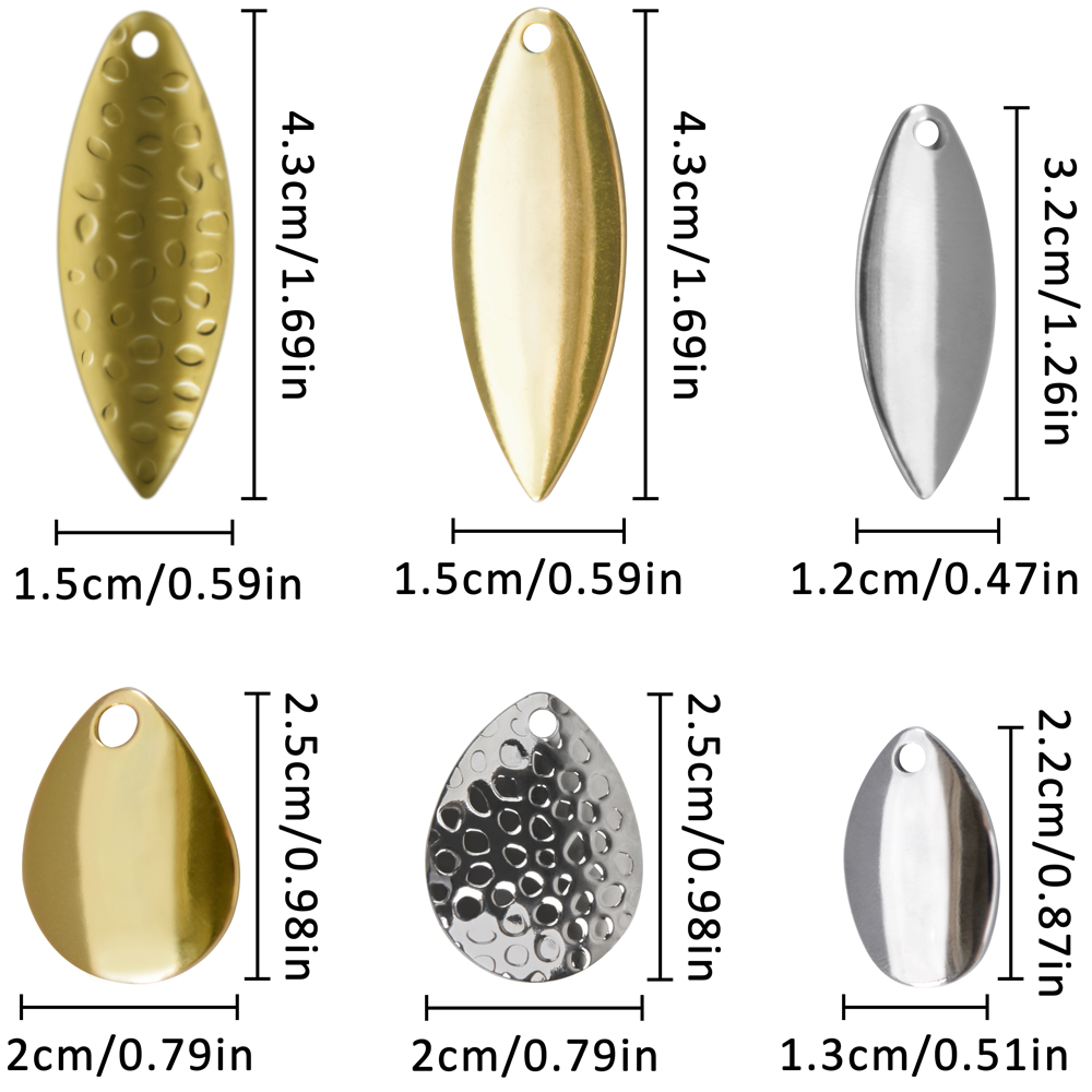 50Pcs Fishing Lure Spinner Bla - Fishing Lure Buzzbait 评论和价格
