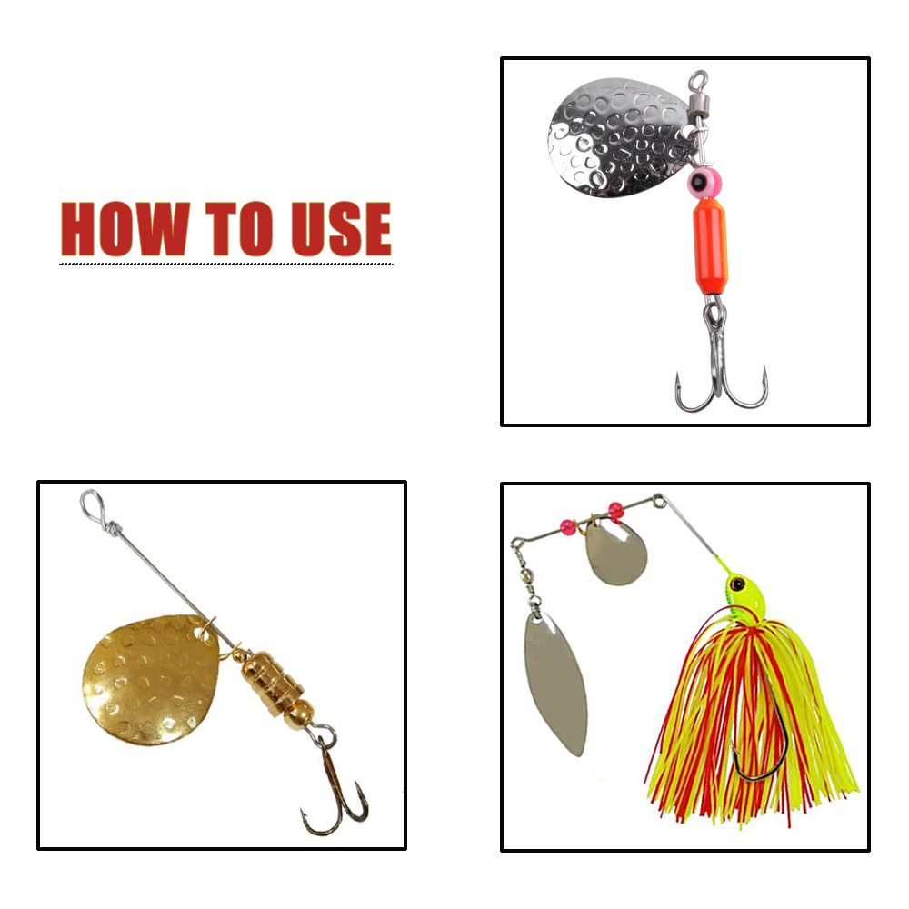 50Pcs Fishing Lure Spinner Bla - Fishing Lure Buzzbait 评论和价格