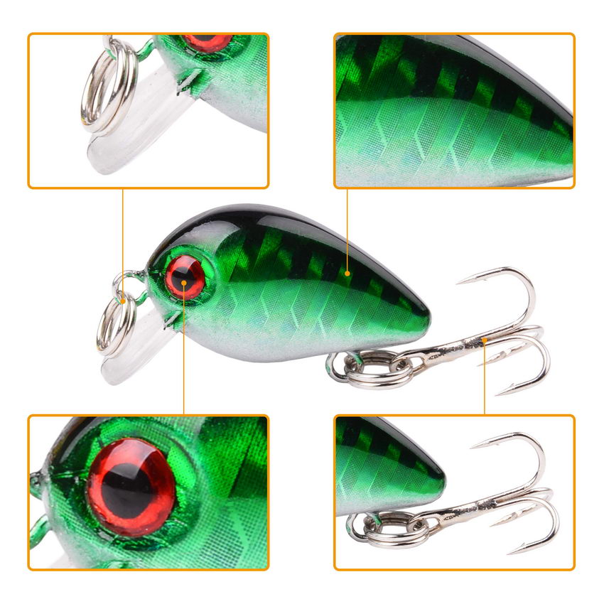 30mm 2g Crazy wobbler Mini Top - Fishing Lure Crankbait 评论和价格